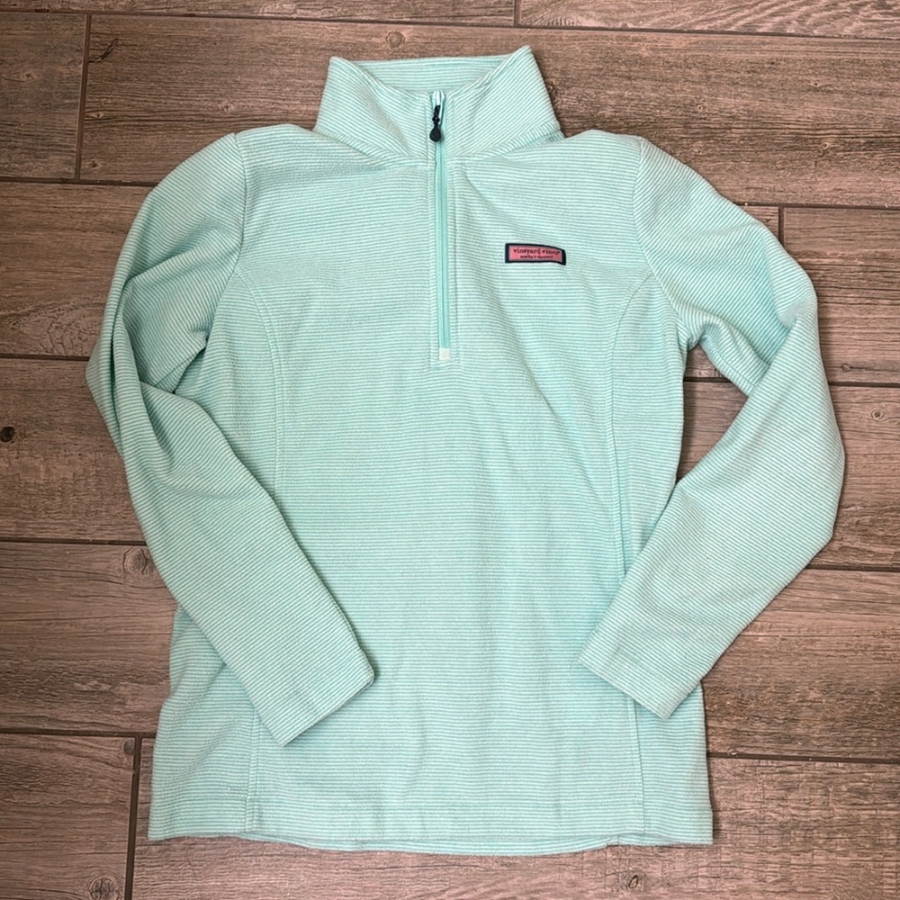 Vineyard vines XS womens, quarter zip, fleece, mint green🐳